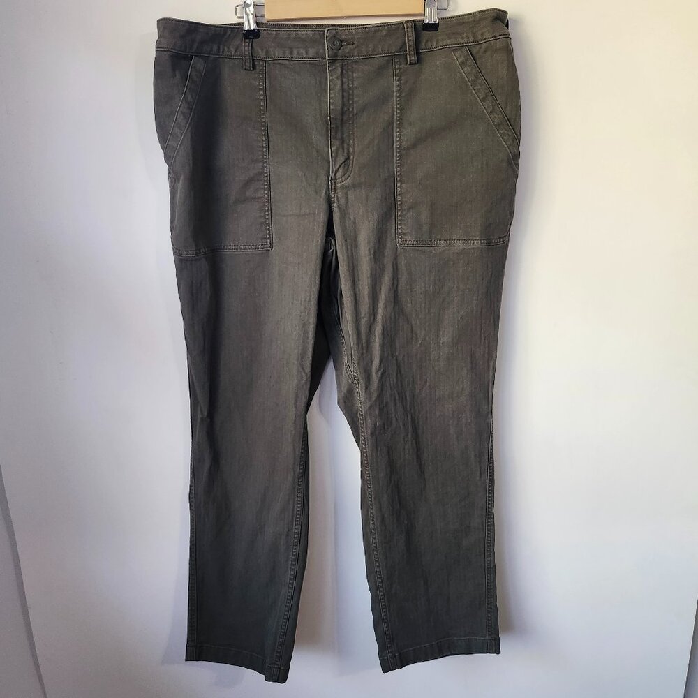 Duluth Trading Co Men’s Work Pants 42x32 Standard Fit Utility Canvas Gray